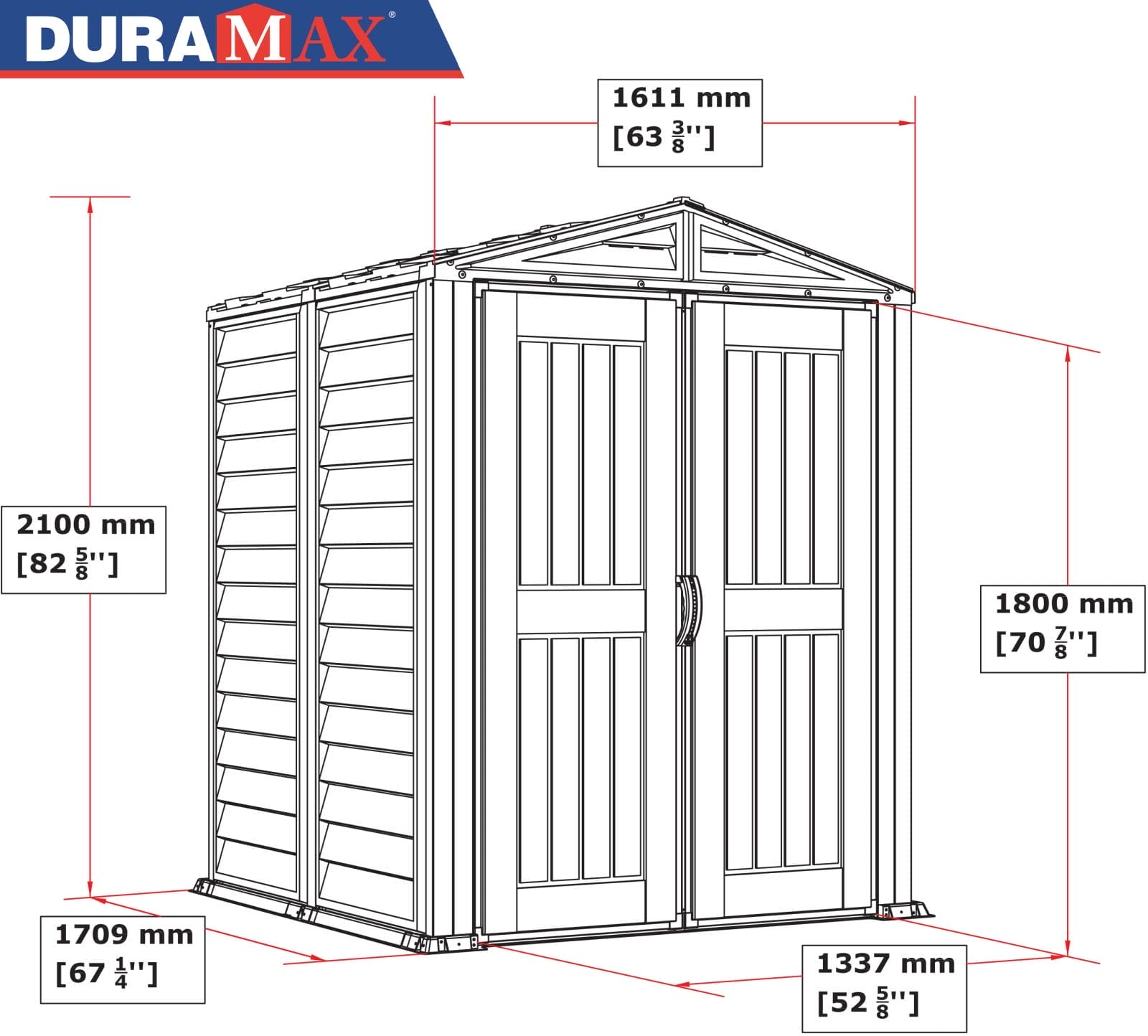 Yardmate plus 5x5 shed - CoolaLiving.ie - %image_id%