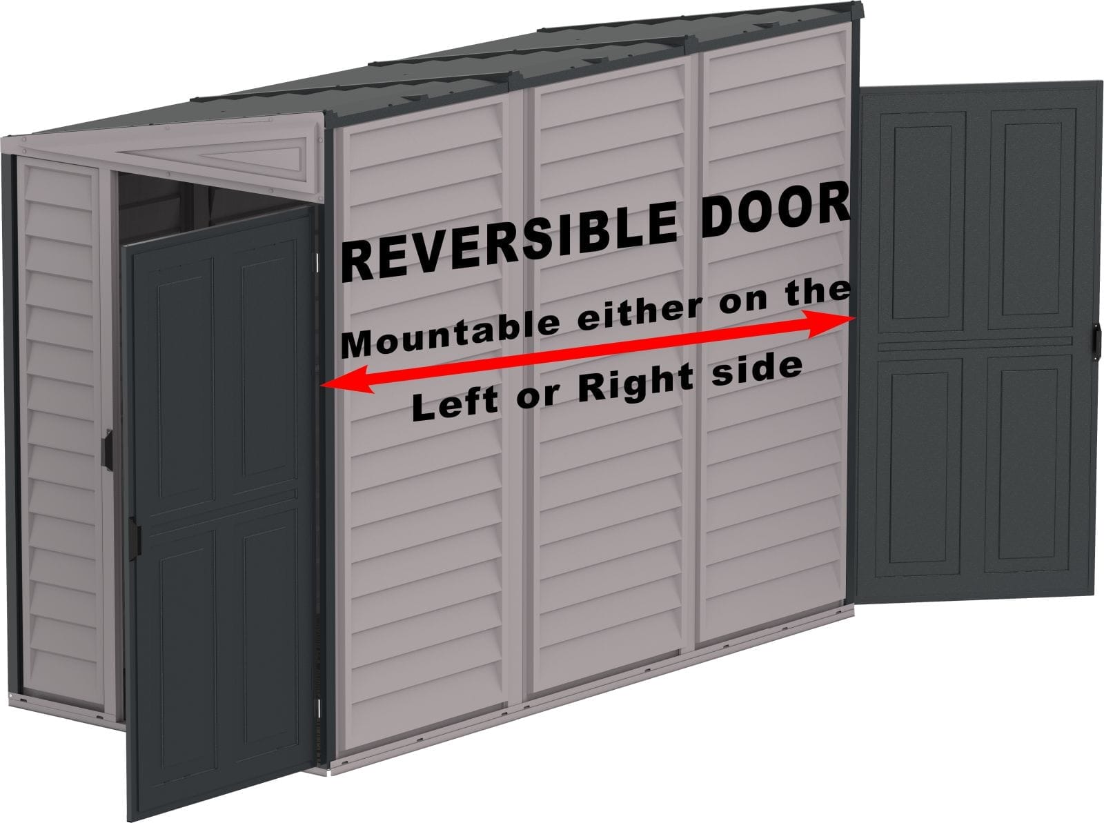 4x8 Sidemate Vinyl Pent Shed - CoolaLiving.ie - %image_id%