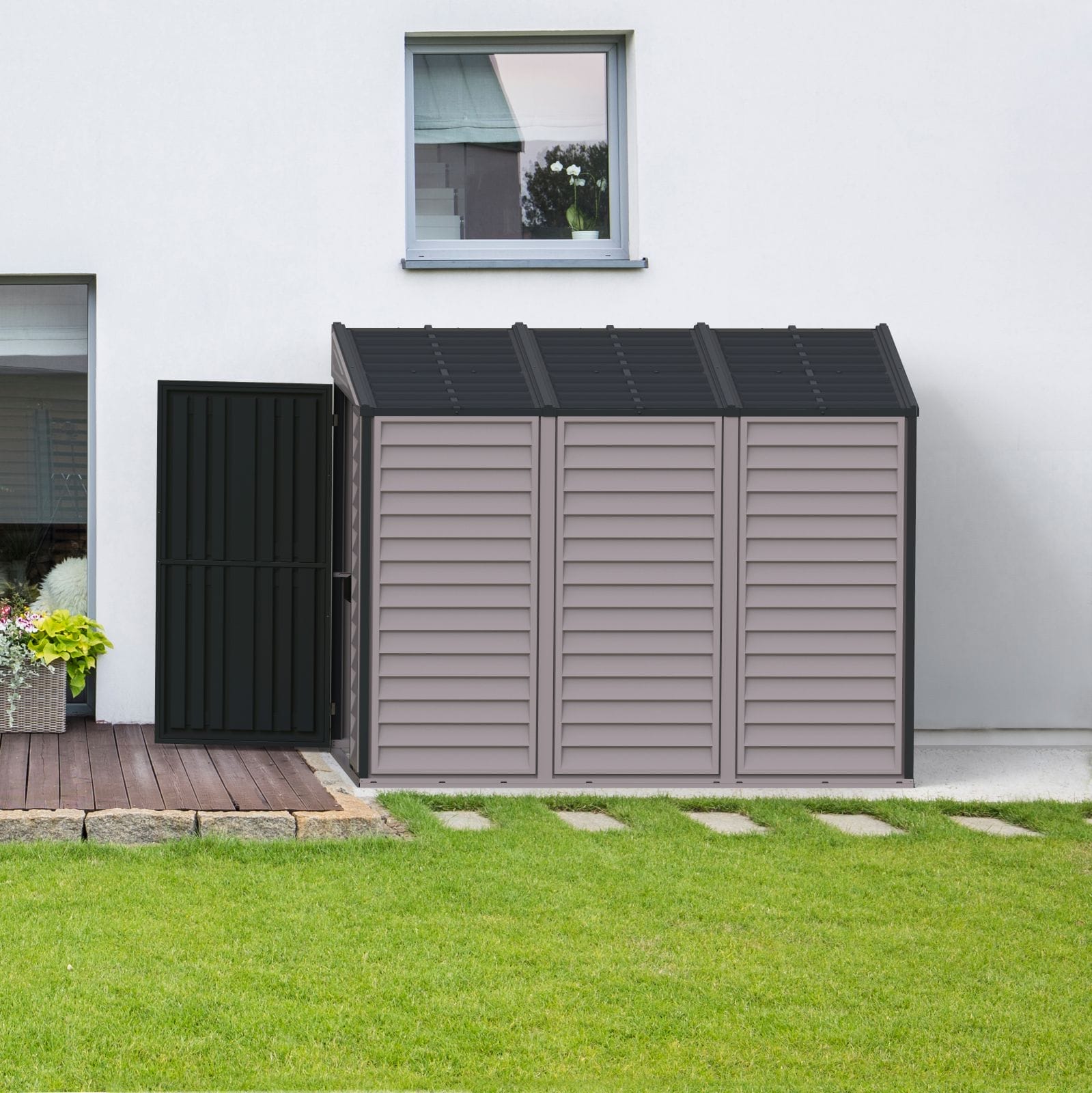 4x8 Sidemate Vinyl Pent Shed - CoolaLiving.ie - %image_id%