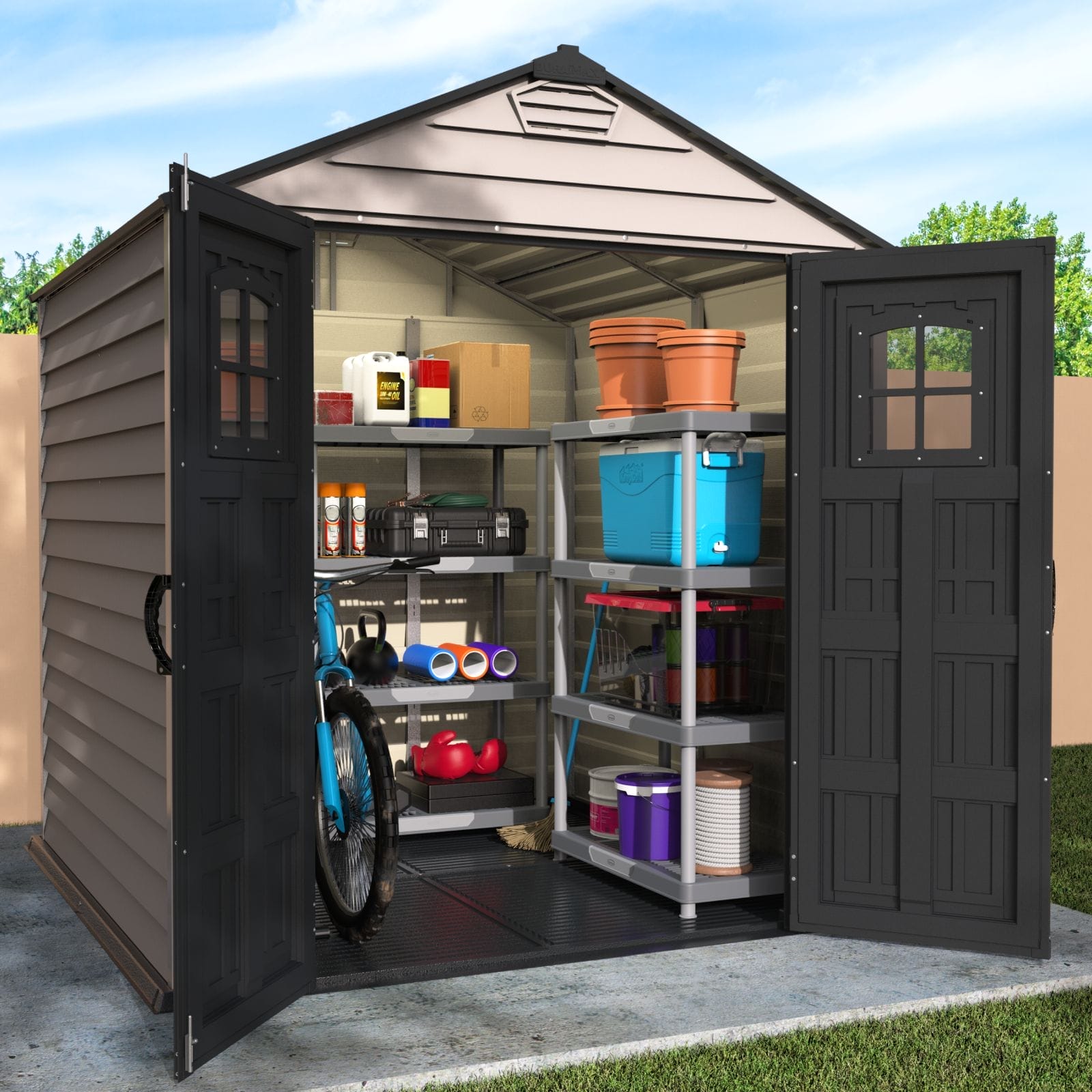 7x7 Storemax Plus Vinyl Shed - CoolaLiving.ie - %image_id%