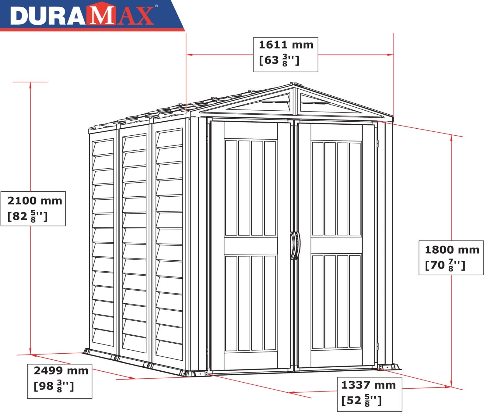 Duramax YardMate PLUS 5×8 Shed - CoolaLiving.ie - %image_id%