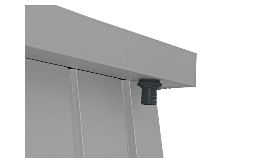 8x6 Palladium Steel Shed Silver - CoolaLiving.ie - %image_id%