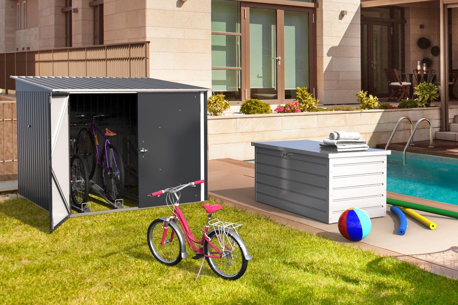 6x6 metal bike shed - CoolaLiving.ie - %image_id%