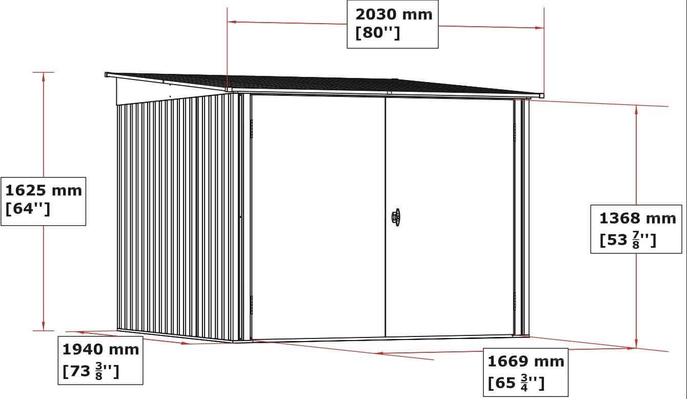 6x6 metal bike shed - CoolaLiving.ie - %image_id%
