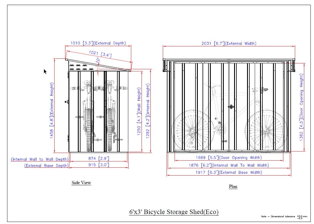 Duramax 6×3 Steel Bicycle Store - CoolaLiving.ie - %image_id%