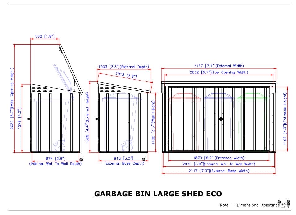Duramax 7×3 Wheelie Bin Shed - CoolaLiving.ie - %image_id%