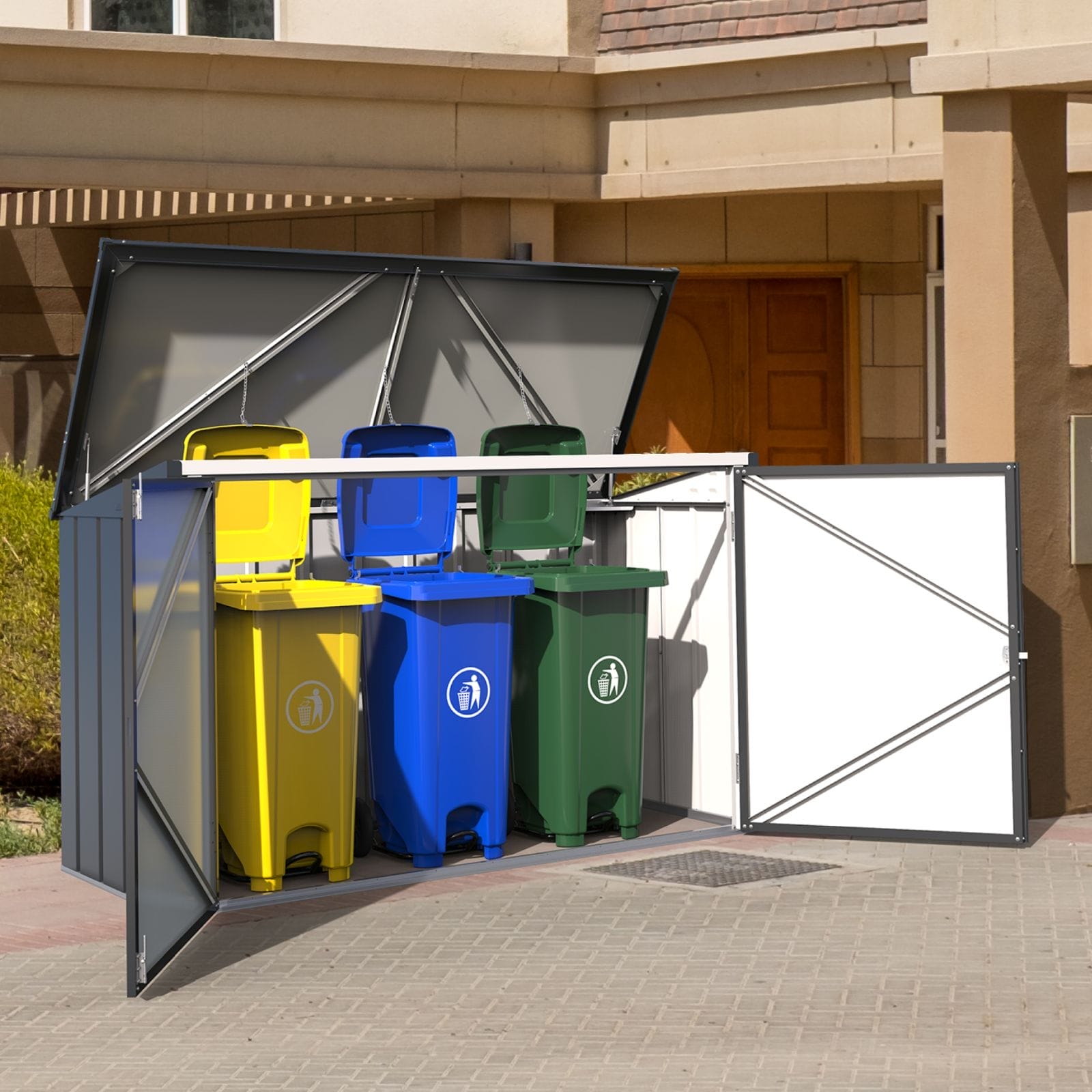 Duramax 7×3 Wheelie Bin Shed - CoolaLiving.ie - %image_id%