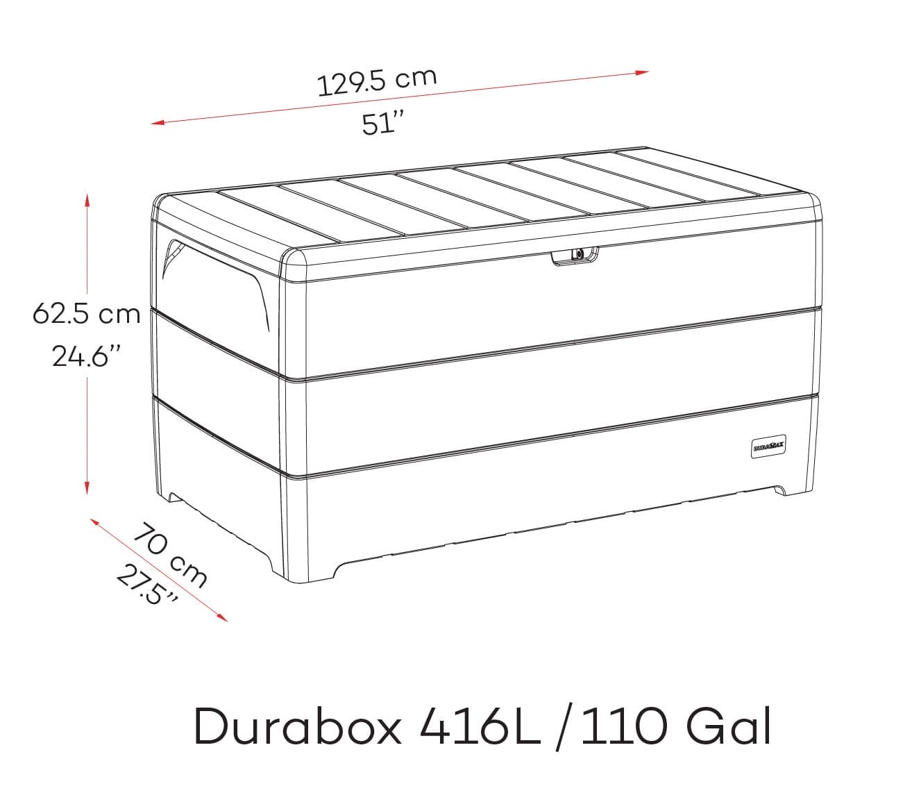 Duramax Durabox 416L Brown - CoolaLiving.ie - %image_id%