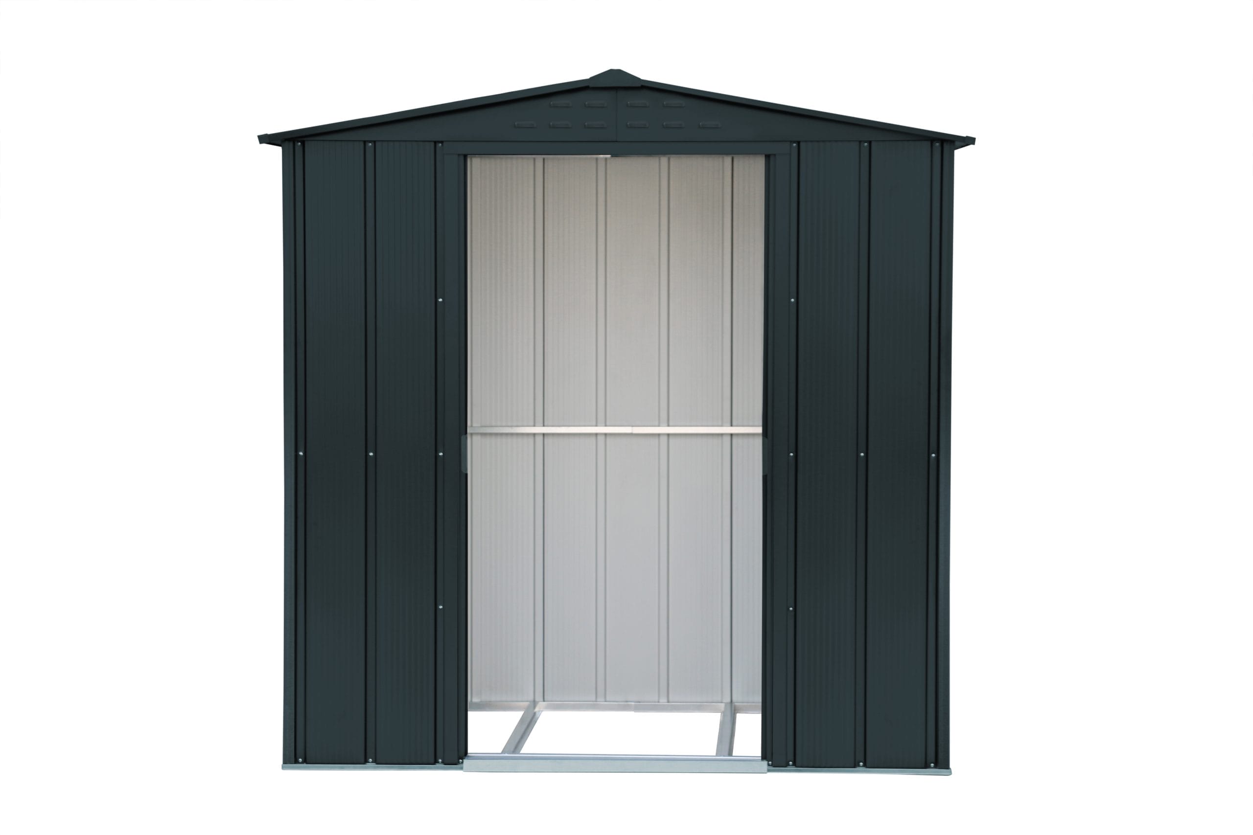 6x4 TOP Steel Shed Grey - CoolaLiving.ie - %image_id%
