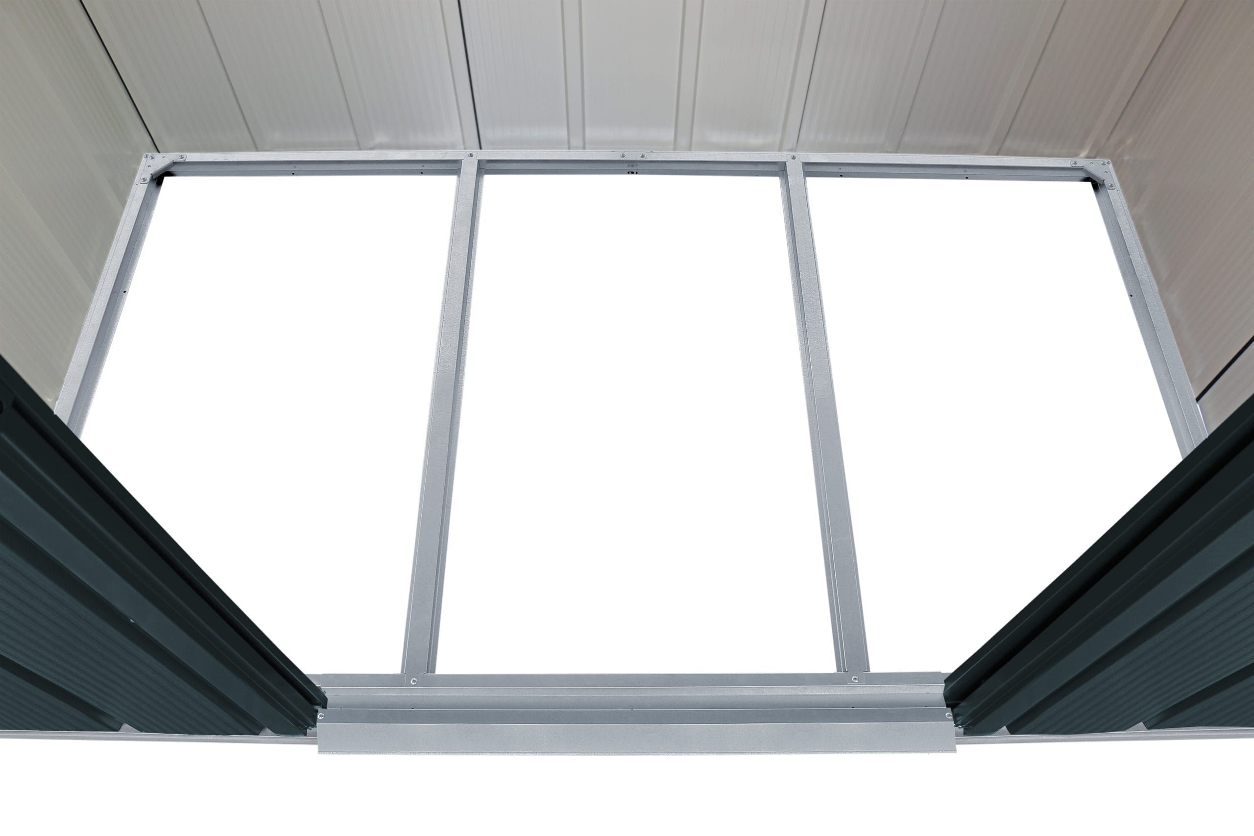 6x4 TOP Steel Shed Grey - CoolaLiving.ie - %image_id%