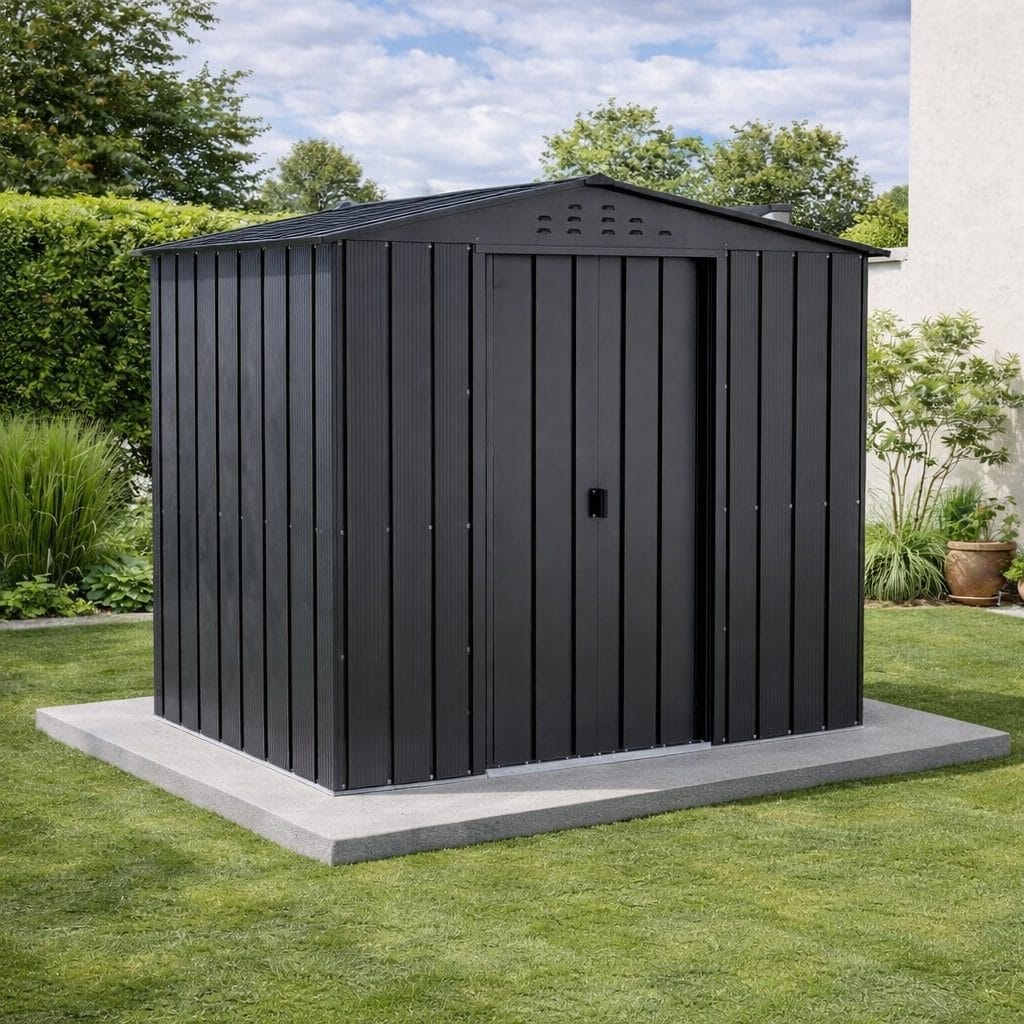 8×6 Duramax TOP Titan Metal Shed – Anthracite: - CoolaLiving.ie - %image_id%