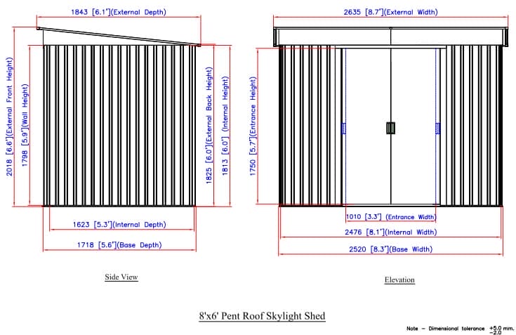 Duramax 8x6 Metal Shed - CoolaLiving.ie - %image_id%