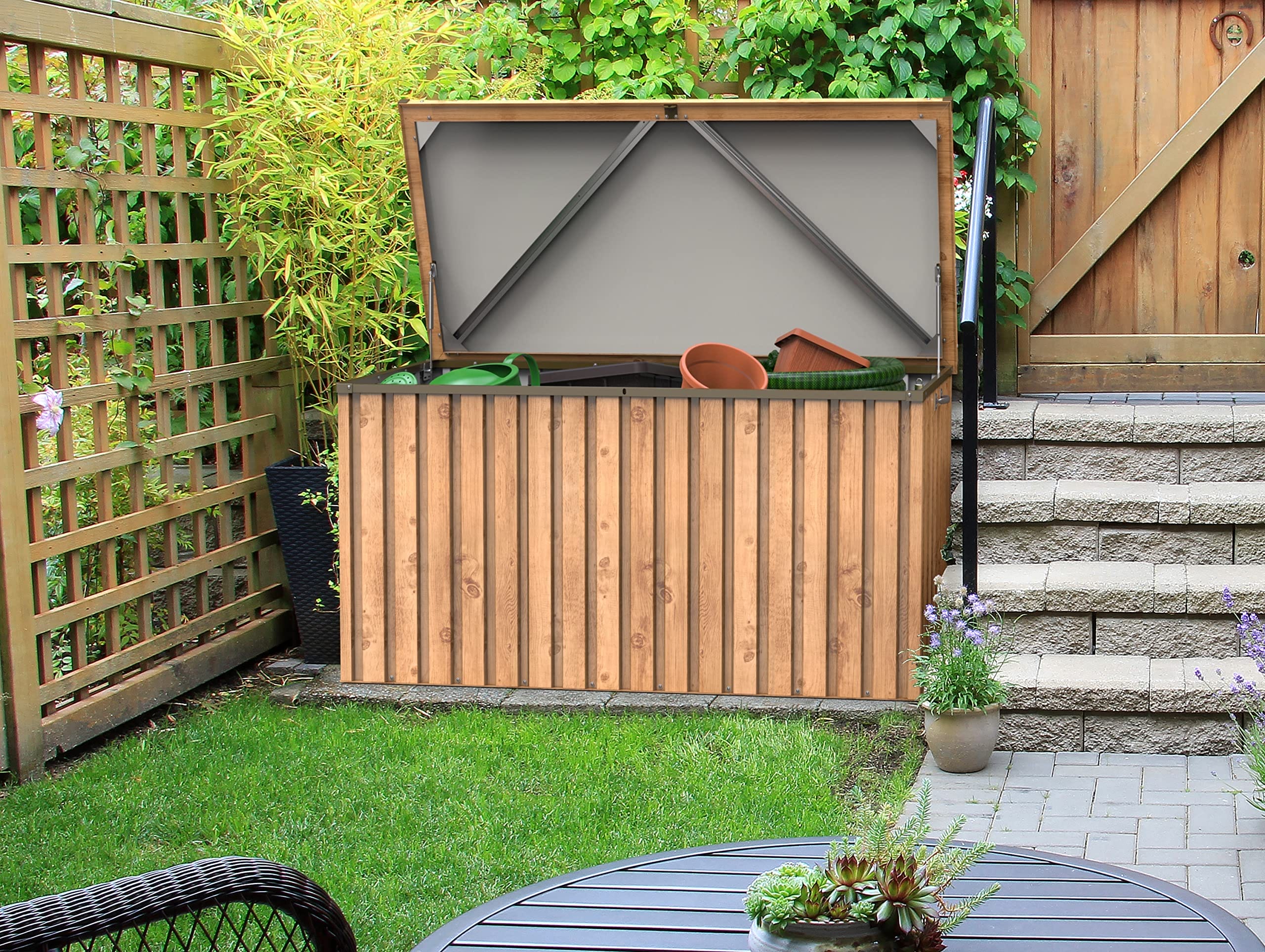 770L Metal Patio Cushion Storage Box - CoolaLiving.ie - %image_id%