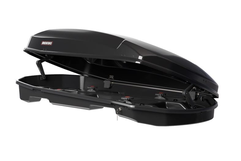 VDP Juxt 600 Roof Box, Black, Large Roof Box, 600 Litres, Lockable Aluminium Roof Rack, Compatible With VW Passat Variant B7 10-14