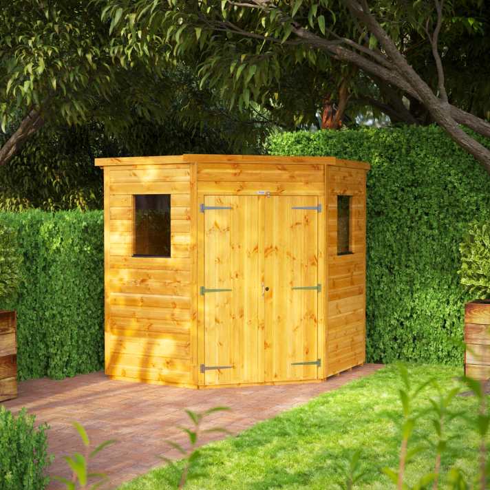6X6 Deluxe Corner Timber Shed - CoolaLiving.ie - %image_id%