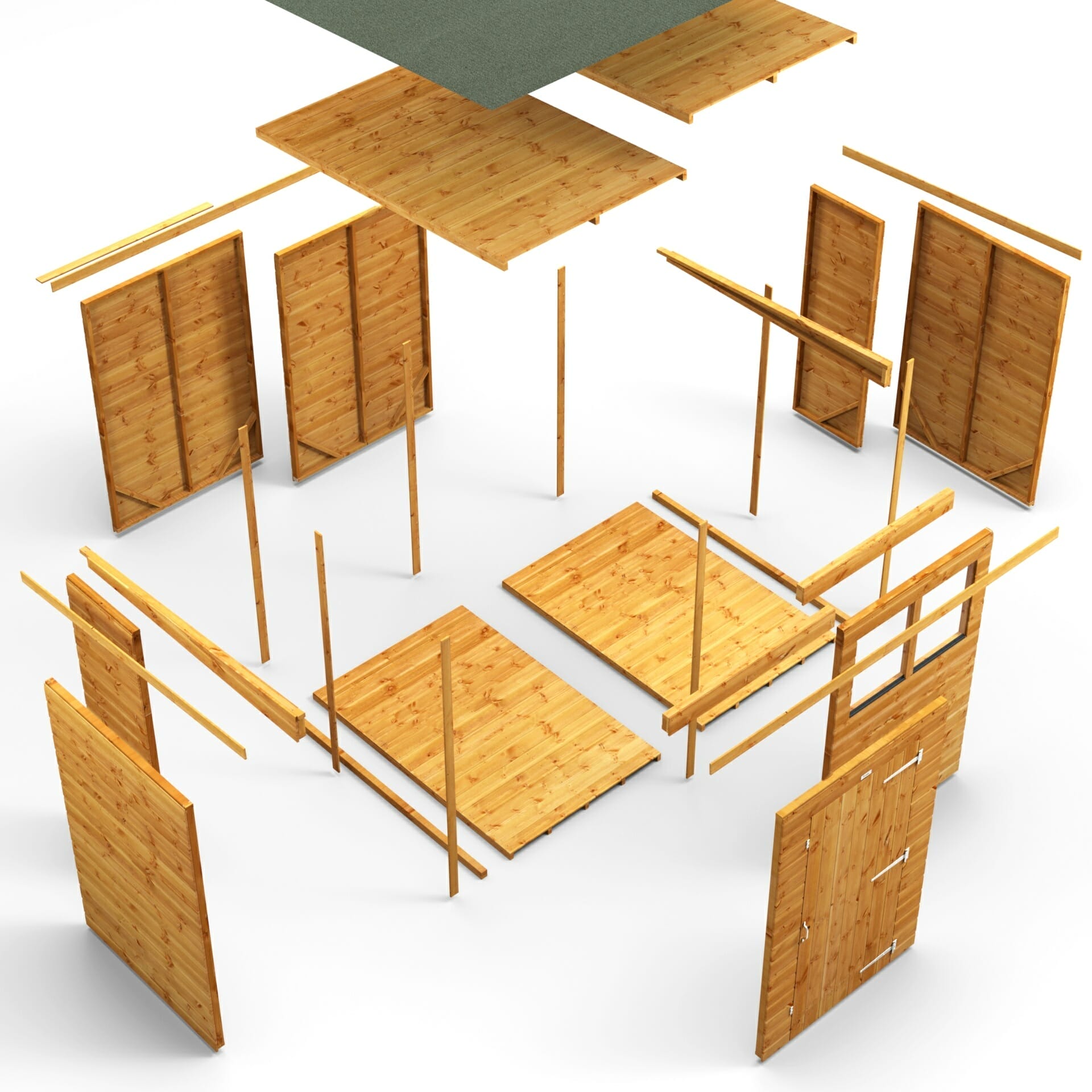 8x6 Deluxe timber pent garden shed - CoolaLiving.ie - %image_id%