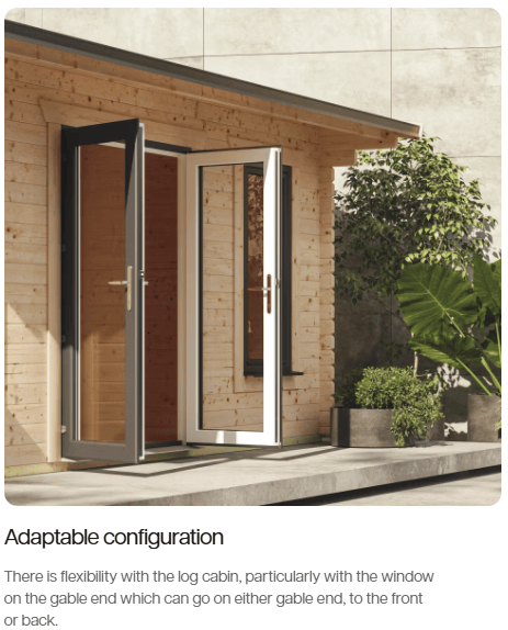 20×18 44mm Pent Log Cabin - CoolaLiving.ie - %image_id%