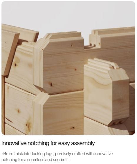 20×18 44mm Pent Log Cabin - CoolaLiving.ie - %image_id%