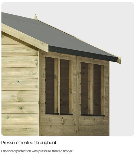 8×6 Premium Timber Apex Garden Shed - CoolaLiving.ie - %image_id%