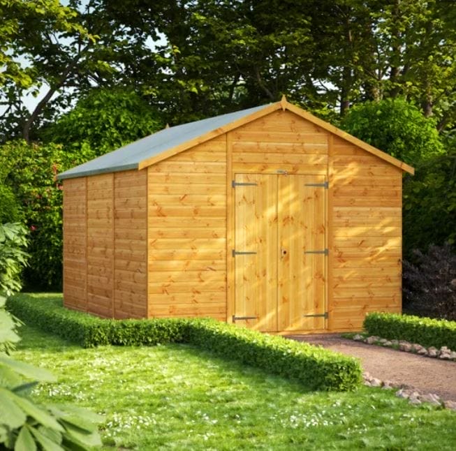 12x10 Deluxe Apex Shed No Win- Double Doors - CoolaLiving.ie - %image_id%