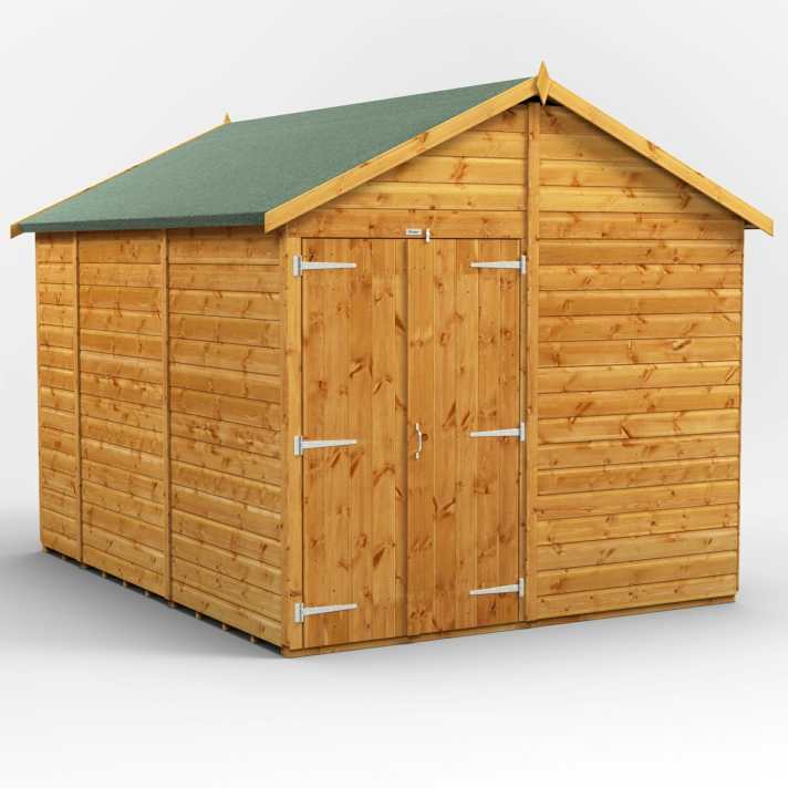 10x8 Deluxe Timber Shed Apex Double Doors - CoolaLiving.ie - %image_id%