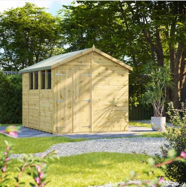12x10 Premium Timber Apex Shed Double Doors - CoolaLiving.ie - %image_id%