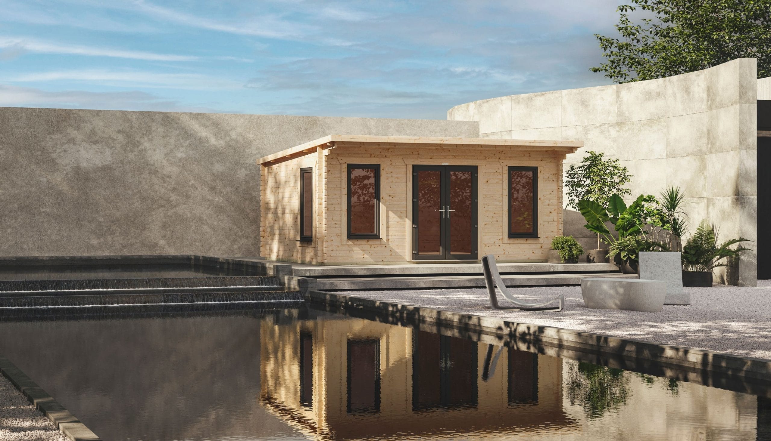 Coola 20X10 Timber Pent Log Cabin 44mm - CoolaLiving.ie - %image_id%