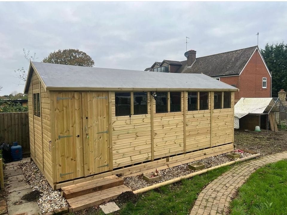20x10 premium timber apex workshop shed - CoolaLiving.ie - %image_id%