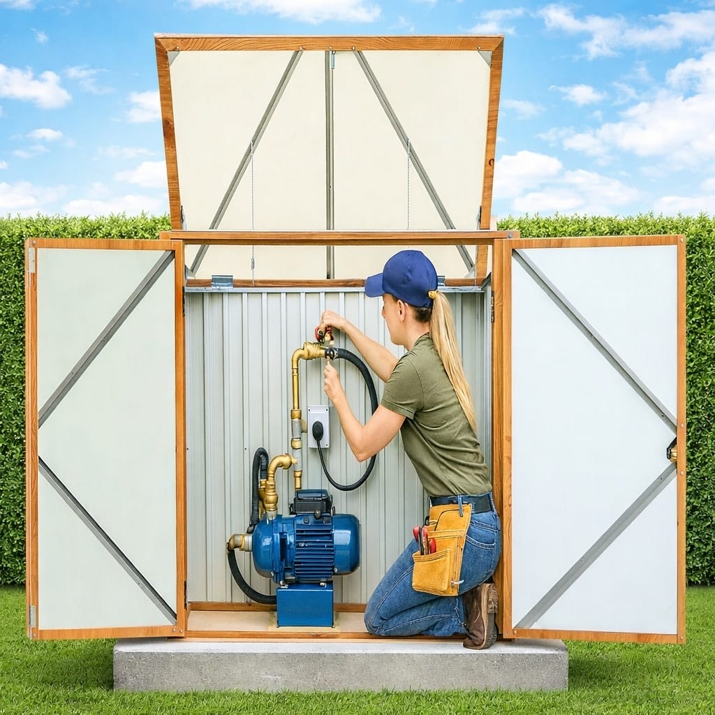 Duramax 5Γ3 Wheelie Bin Shed Brown - CoolaLiving.ie - %image_id%