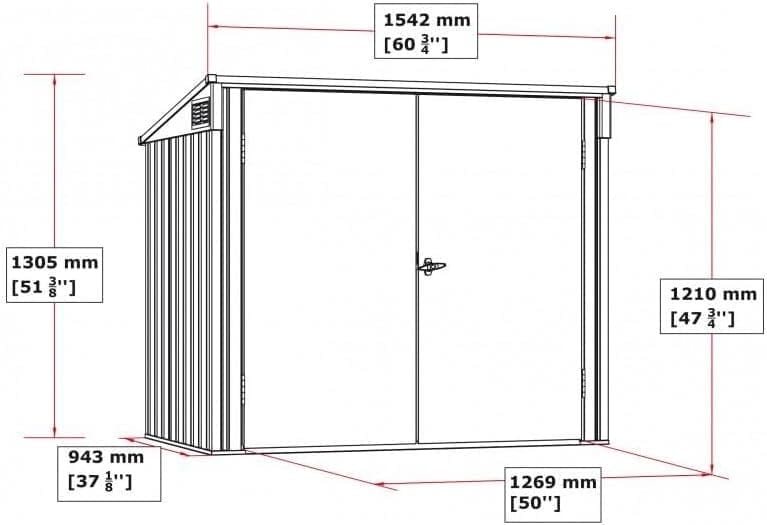 Duramax 5ร3 Wheelie Bin Shed Brown - CoolaLiving.ie - %image_id%