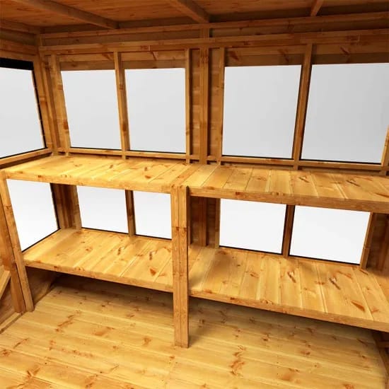 Timber Shed 2 Tier Shelving 4ft wide - CoolaLiving.ie - %image_id%
