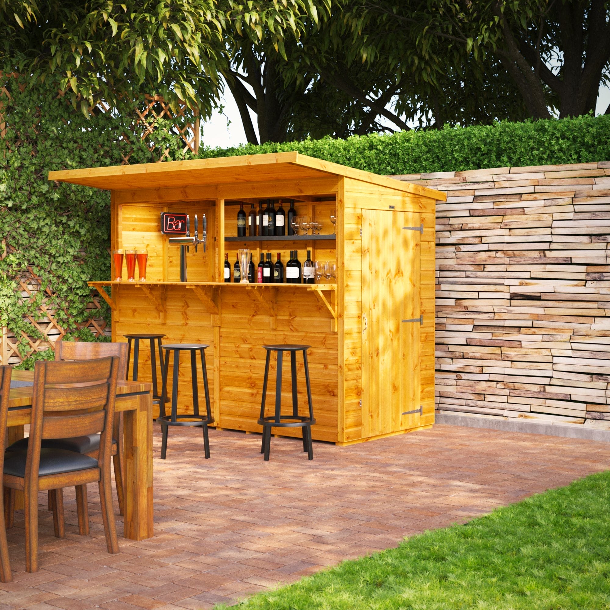 10x4 Deluxe Timber Pub Bar Shop Shed - CoolaLiving.ie - %image_id%