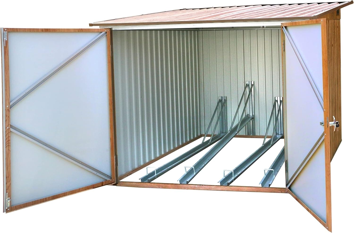 6x6 metal bicycle storage shed - CoolaLiving.ie - %image_id%