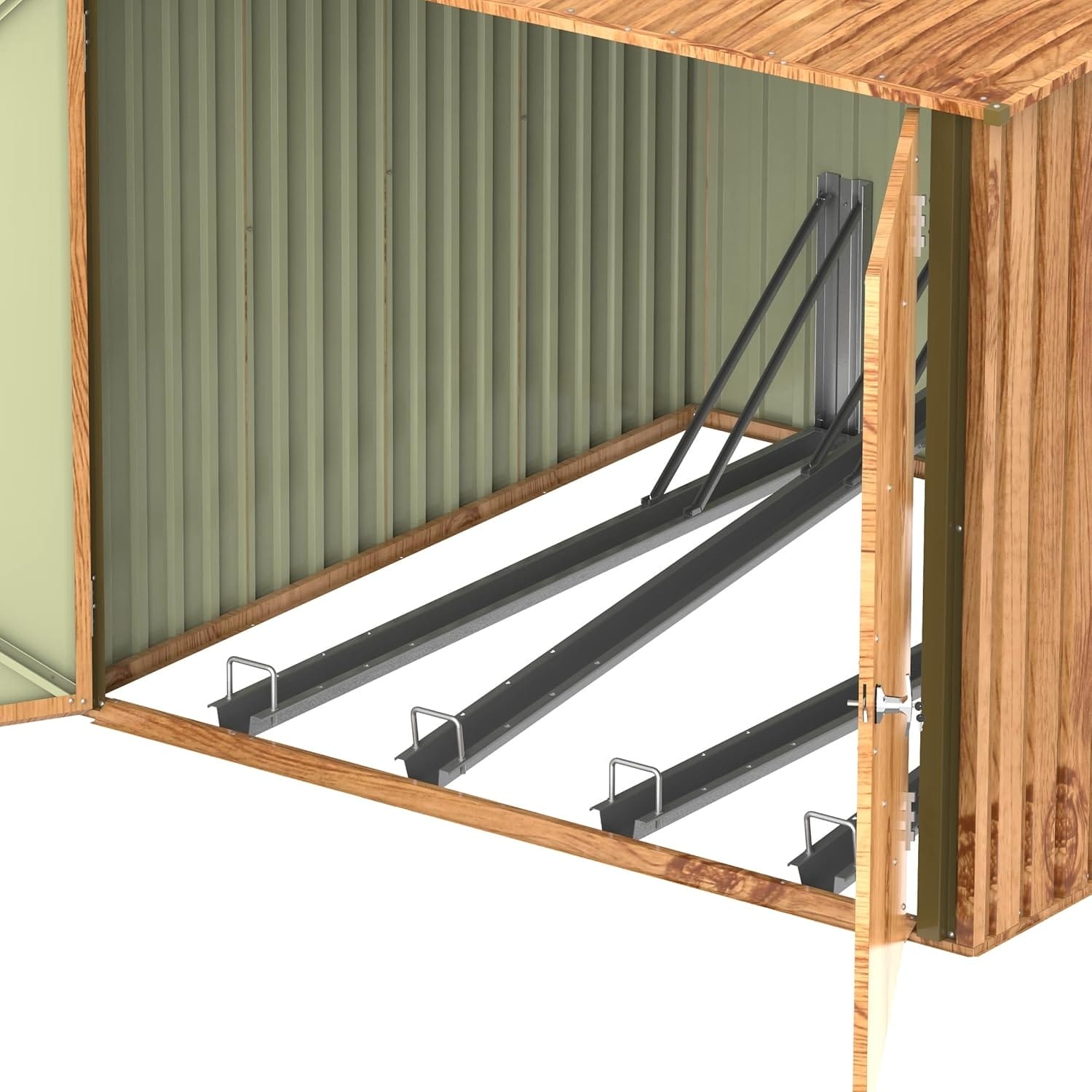 6x6 metal bicycle storage shed - CoolaLiving.ie - %image_id%