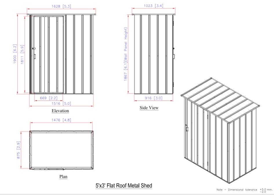 Duramax Easy-Store 5x3 Metal Garden Shed - CoolaLiving.ie - %image_id%
