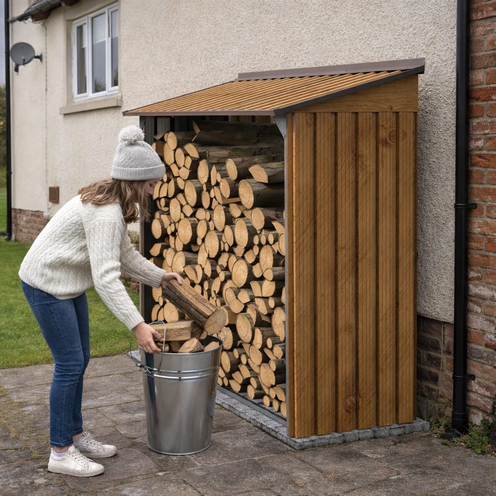 Coola Metal WoodStore 6×2 Log Store - CoolaLiving.ie - %image_id%