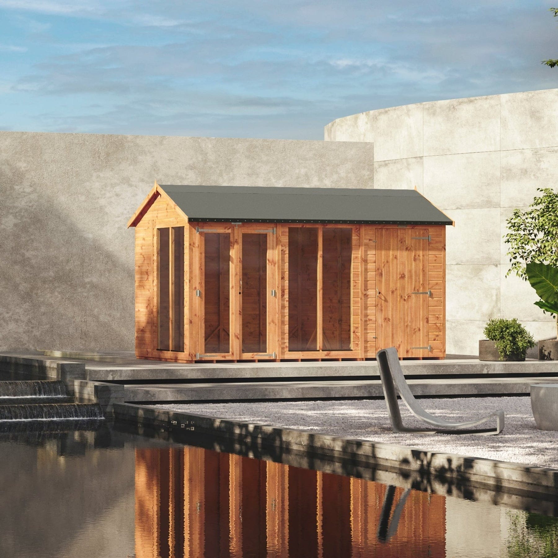 12x6 Deluxe Timber Summerhouse & Combi Store - CoolaLiving.ie - %image_id%