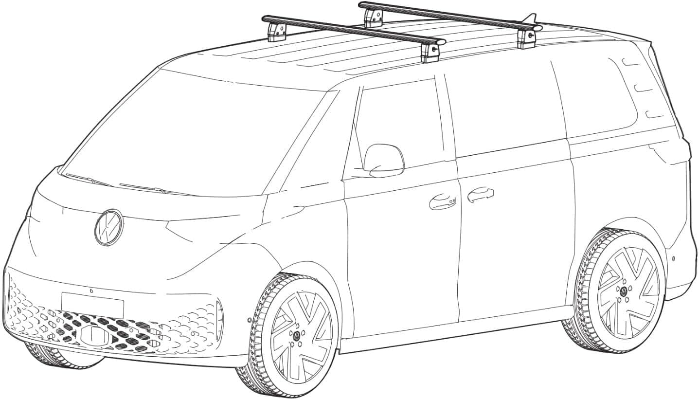 Menabo Roof Bars Set for VW ID BUZZ - CoolaLiving.ie - %image_id%
