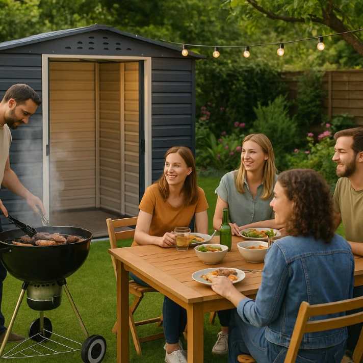 Alpine 8x6 Grey Steel Shed - CoolaLiving.ie - %image_id%