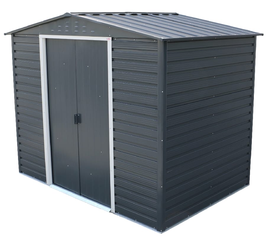 Alpine 8x6 Grey Steel Shed - CoolaLiving.ie - %image_id%