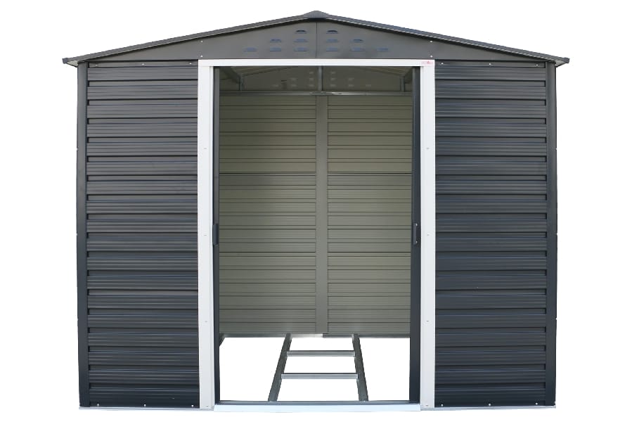 Alpine 8x6 Grey Steel Shed - CoolaLiving.ie - %image_id%