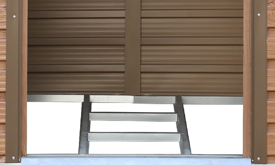 AAlpine 8x6 WoodGrain Brown Steel Shed - CoolaLiving.ie - %image_id%