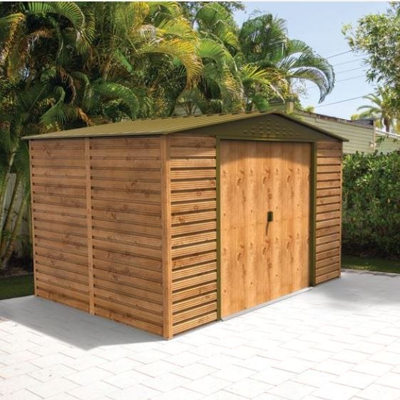 Alpine 10x8 Brown WG Steel Shed - CoolaLiving.ie - %image_id%