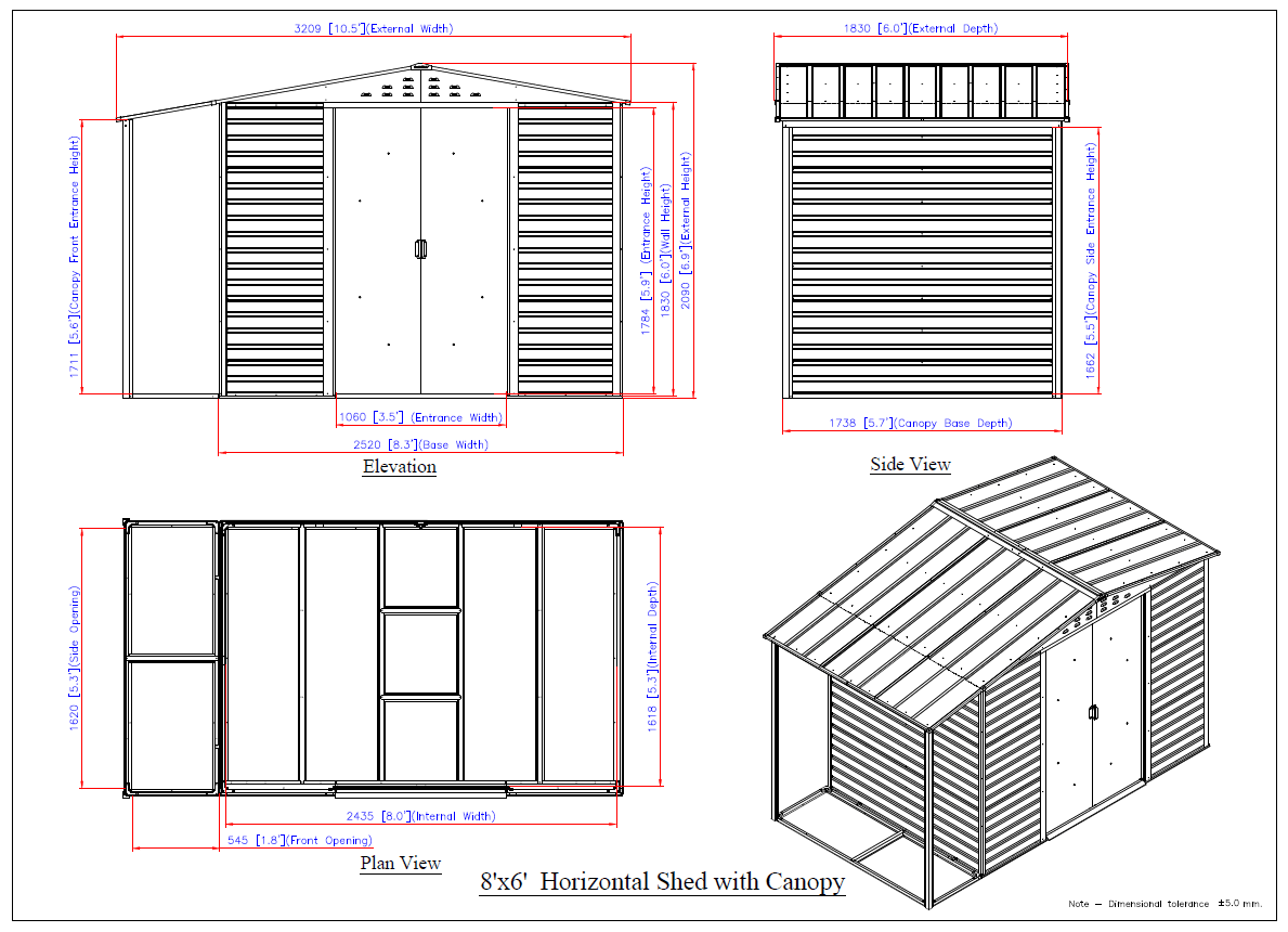 Alpine Canopy 8x6 Brown - CoolaLiving.ie - %image_id%