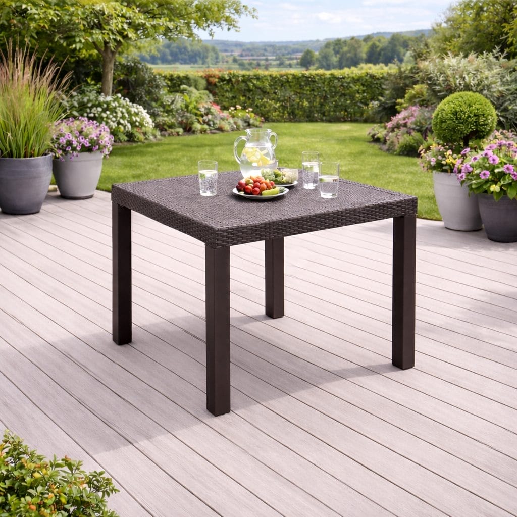CedarRattan 4 Seater Table Brown - CoolaLiving.ie - %image_id%