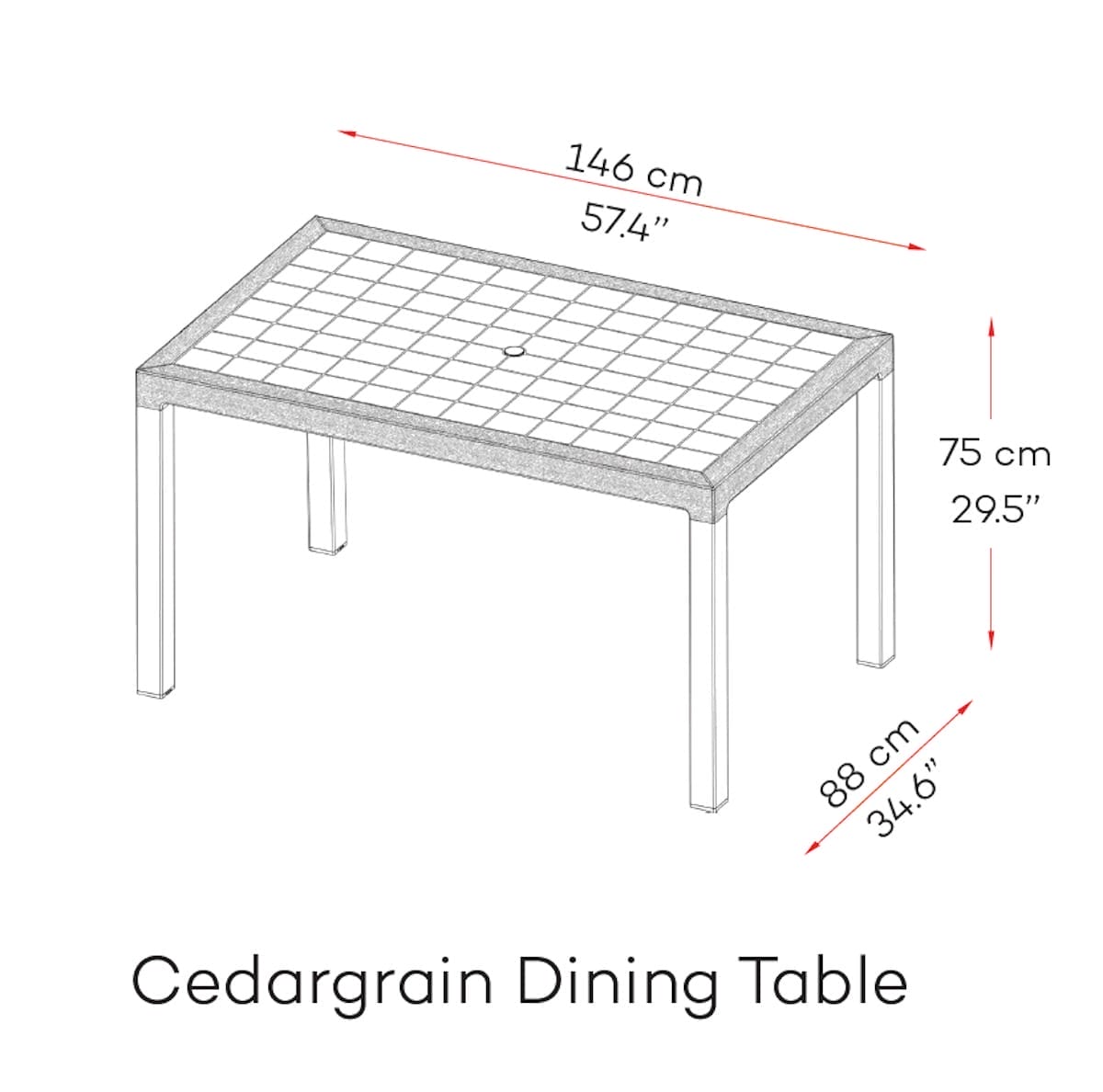 Cedargrain outdoor dining set - CoolaLiving.ie - %image_id%