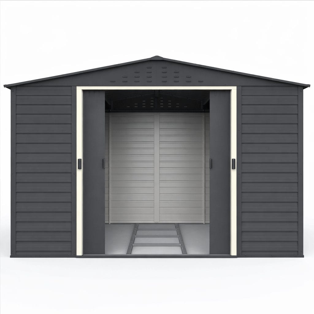 Alpine 10x10 Grey Steel Shed - CoolaLiving.ie - %image_id%