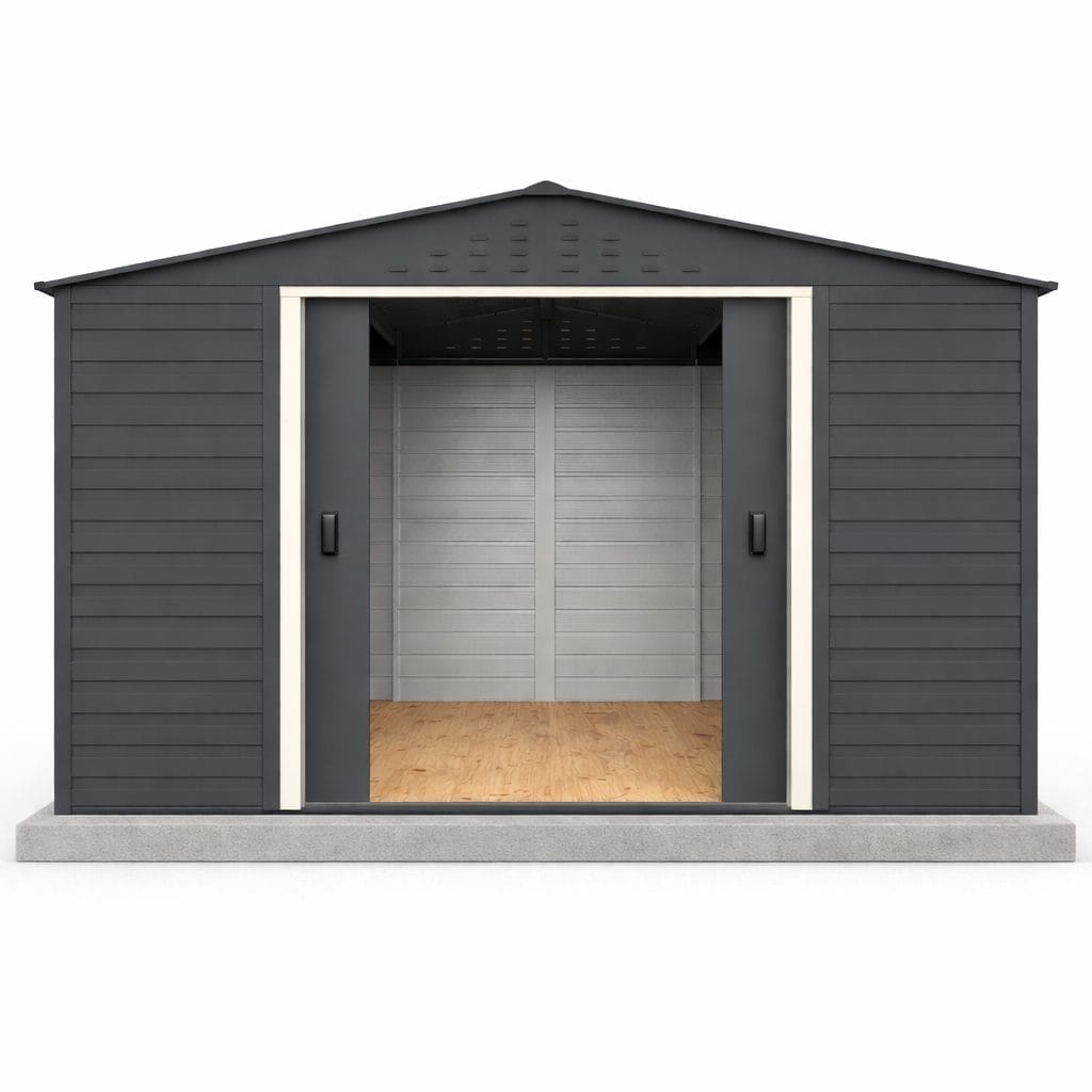 Alpine 10x10 Grey Steel Shed - CoolaLiving.ie - %image_id%