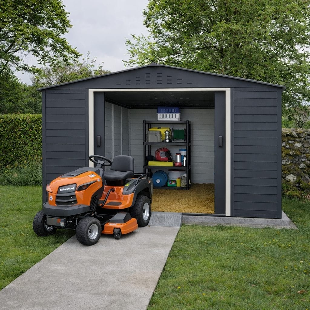 Alpine 10x10 Grey Steel Shed - CoolaLiving.ie - %image_id%