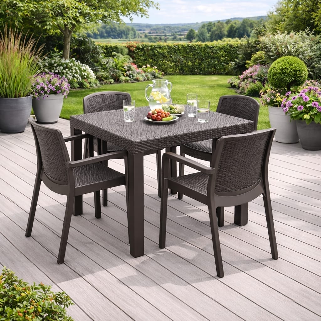 CedarRattan 4-Seater Dining Set - CoolaLiving.ie - %image_id%